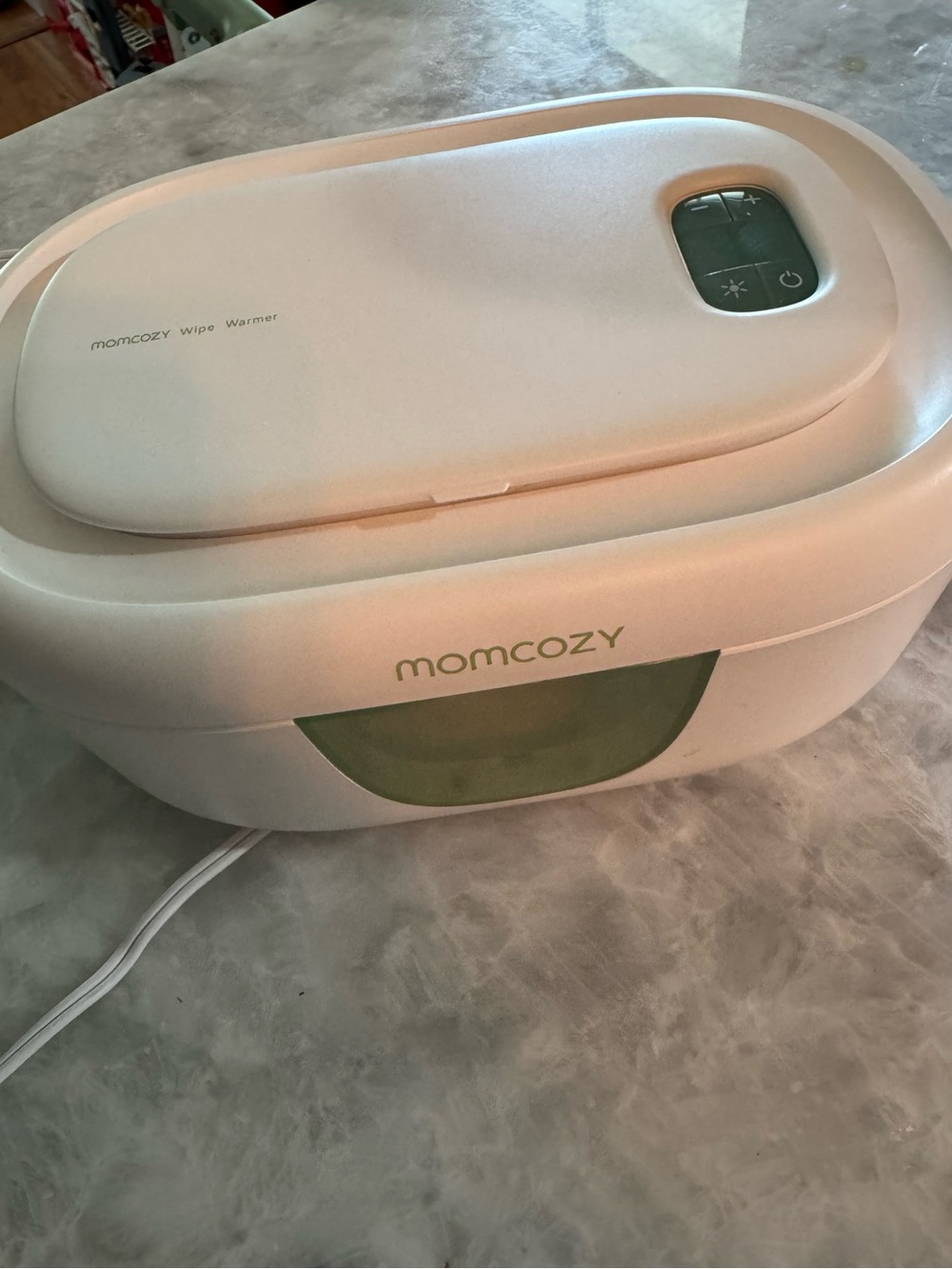 momcozy White & Green Baby Wipe Warmer